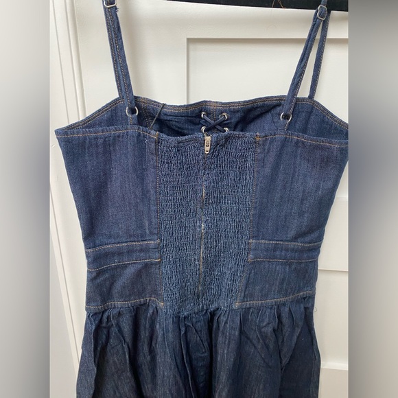 Reformation denim corset midi dress - Picture 4 of 11